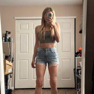 PrettyLittleThing Light Blue Denim Shorts